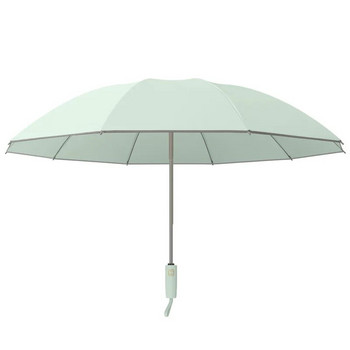 Нов автоматичен трикратен обратен чадър Жени Мъже Слънцезащитни водоустойчиви автомобилни реверсивни отразяващи чадъри против вятър 10 кости
