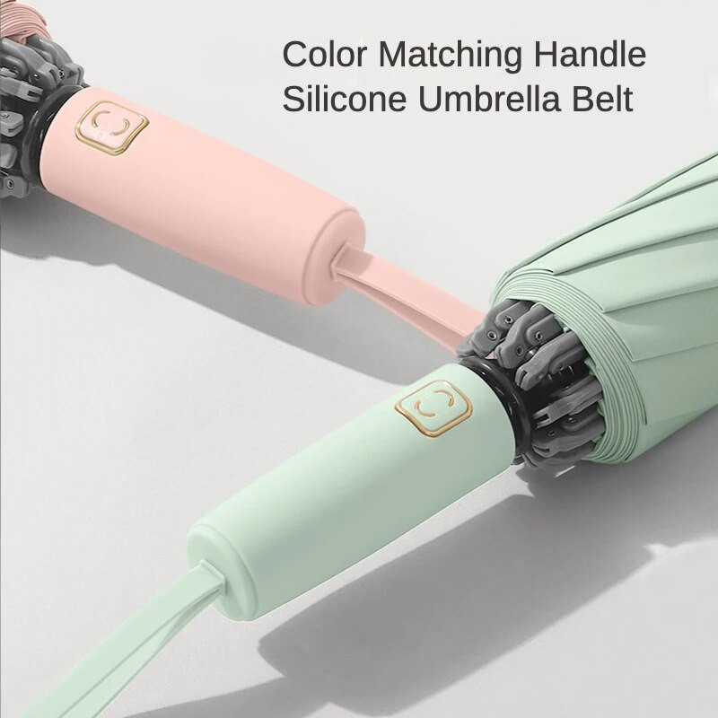 Nauji automatiniai trigubai atbulinės eigos skėčiai, moteriški, vyriški, vandeniui atsparūs skėčiai nuo saulės