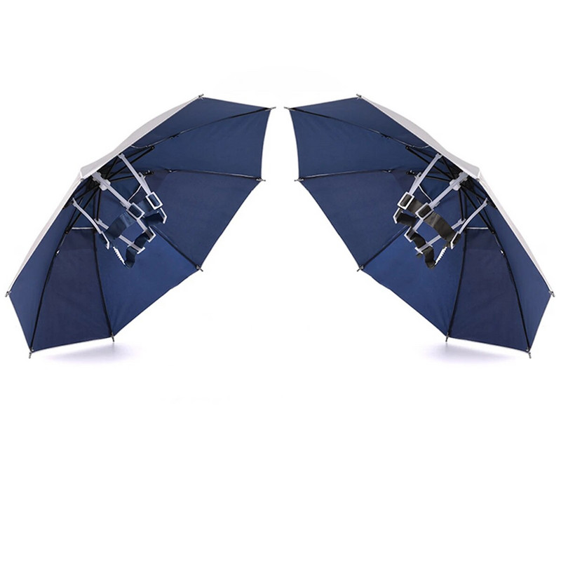 Täiskasvanute vihmavarjumüts, 64 cm/25,2 tolli läbimõõduga kokkupandav elastne vöökoht kalapüügimüts Vihmavarjumüts, kalapüügi vihmavarjumüts päikesemüts