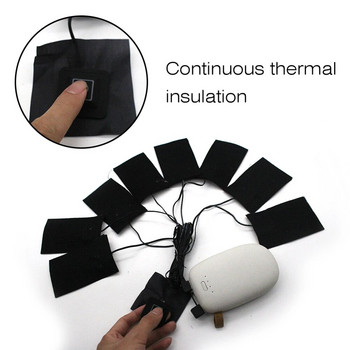 5/6/8 σε 1 USB μαξιλαράκια ζεστής επικόλλησης Ενδύματα Θερμαντήρας Μαξιλαράκι Θερμοκρασίας Ηλεκτρικό Φύλλο Θέρμανσης Θέρμανση για Γιλέκο Παπούτσια Κάλτσες