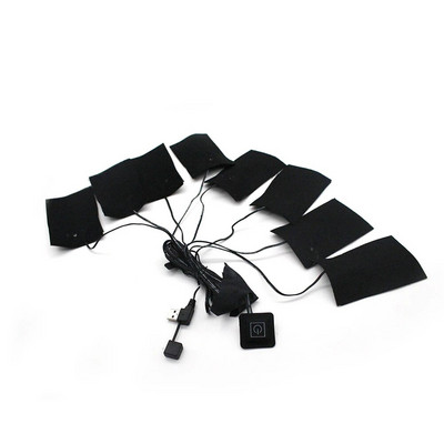 5/6/8 in 1 USB Šiltos pastos pagalvėlės Drabužiai Šildytuvai Temperatūra Elektrinis saugus kaitinimo paklodė Šiltesnis padėklas liemenėms Striukė Batai Kojinės