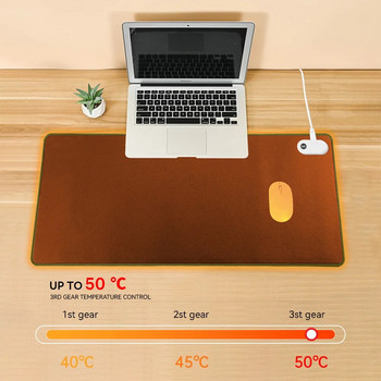 Интелигентна нагреваема електрическа нагревателна подложка Водоустойчива офисна настолна подложка за мишка Цифров дисплей Зимна топла подгряваща ръка Подложка за маса