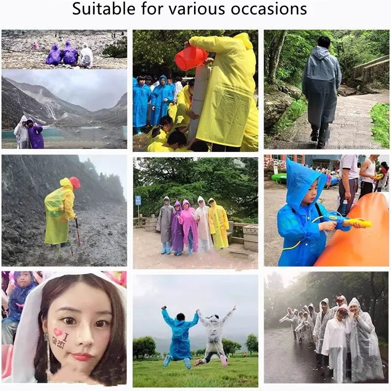 Пончо за възрастни Дъждобран с качулка за многократна употреба Водоустойчиво и устойчиво на разливане пончо за туризъм на открито за мъже и жени