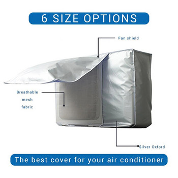 Κάλυμμα κλιματιστικού 4 μεγέθους Κάλυμμα συσκευής εξωτερικού χώρου Κάλυμμα κύριας μηχανής Αδιάβροχο κατά της σκόνης προστατευτικό σακούλας καθαρισμού χιονιού