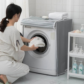 Капак за пералня с предно зареждане Водоустойчив капак за прах Барабан Капак за автоматична пералня Декорация на домакински стоки