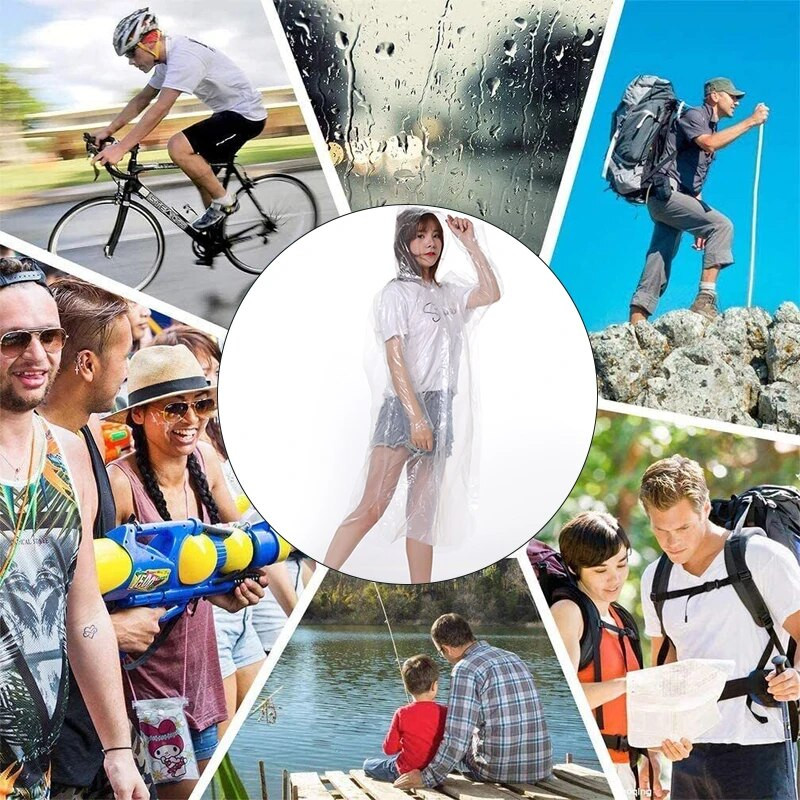 Hordozható, eldobható esőkabát felnőtt esőkabát vízálló vészhelyzeti esőponcsó hordozható esőkabát utazási kemping szabadtéri esőkabát