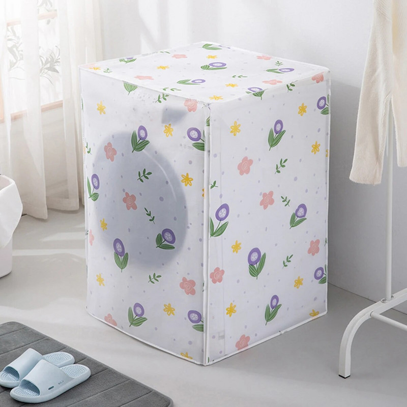 Navlaka za perilicu rublja Štitnik za rublje Vodootporan Otporan na prašinu s patentnim zatvaračem Otisak cvijeća Kupaonski kućni pribor