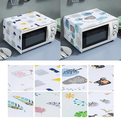 Waterproof Microwave Oven Covers Grease Proofing Storage Bag Double Pockets Dust Covers Microwave Oven Hood Kitchen Accessories