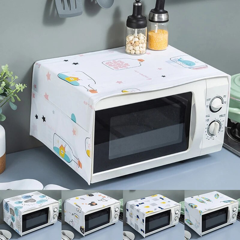 Αδιάβροχα καλύμματα φούρνου μικροκυμάτων Στεγανοποιητικό λίπος Τσάντα αποθήκευσης Διπλές τσέπες Καλύμματα σκόνης Κουκούλα φούρνου μικροκυμάτων Αξεσουάρ κουζίνας