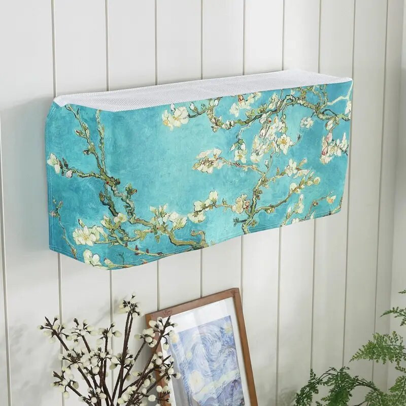 2023 m. Naujas oro kondicionieriaus dulkių dangtelis, poliesterio audinys, skirtas namuose, montuojamas ant sienos, kintamosios srovės dekoravimo apsauga, apsauganti nuo tiesioginio pūtimo