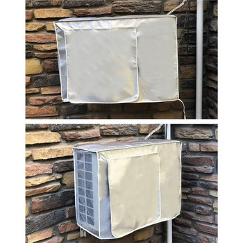 Капак за външен климатик Водоустойчив Защитен калъф за защита от слънце Защитен капак за основното устройство на климатика