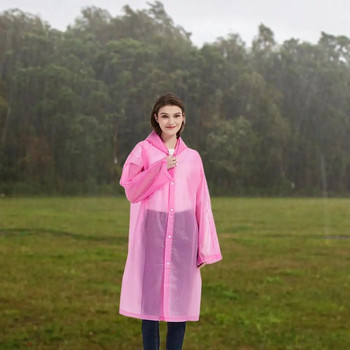1 ΤΕΜ Υψηλής ποιότητας EVA Unisex Αδιάβροχο Παχύ αδιάβροχο Rainwear Ανδρικό κοστούμι κάμπινγκ Μαύρο αδιάβροχο γυναικείο παλτό βροχής M0D1