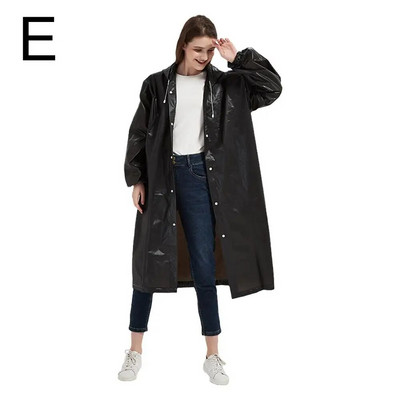 1 buc. haină de ploaie unisex EVA de înaltă calitate, îmbrăcăminte de ploaie îngroșată, impermeabilă, pentru bărbați, costum de camping, neagră, impermeabilă, pentru femei, M0D1