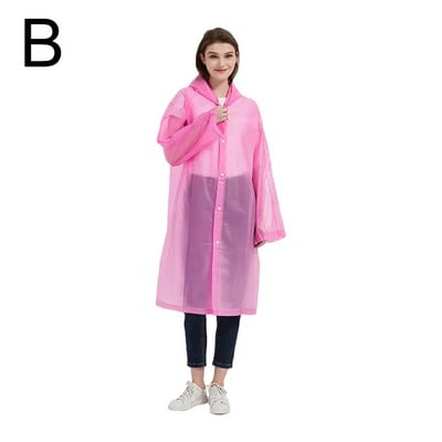 1 buc. haină de ploaie unisex EVA de înaltă calitate, îmbrăcăminte de ploaie îngroșată, impermeabilă, pentru bărbați, costum de camping, neagră, impermeabilă, pentru femei, M0D1