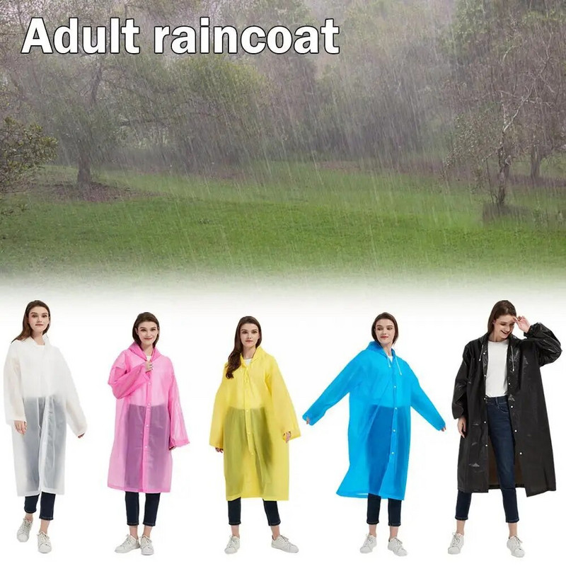 1 buc. haină de ploaie unisex EVA de înaltă calitate, îmbrăcăminte de ploaie îngroșată, impermeabilă, pentru bărbați, costum de camping, neagră, impermeabilă, pentru femei, M0D1