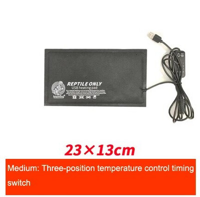 USB grijač za gmazove s podesivom temperaturom s vremenskim prekidačem Vodootporna grijaća prostirka za ljubimca gekona za gmižuću kornjaču guštera