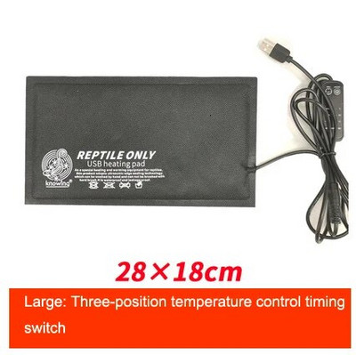 USB grijač za gmazove s podesivom temperaturom s vremenskim prekidačem Vodootporna grijaća prostirka za ljubimca gekona za gmižuću kornjaču guštera