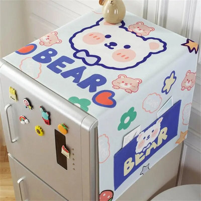 1 buc Husa rezistenta la praf pentru frigider Capac masina de spalat rufe cu buzunare de depozitare Genti Huse universale de protectie solara bucatarie Craciun