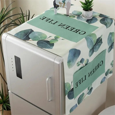 1 buc Husa rezistenta la praf pentru frigider Capac masina de spalat rufe cu buzunare de depozitare Genti Huse universale de protectie solara bucatarie Craciun