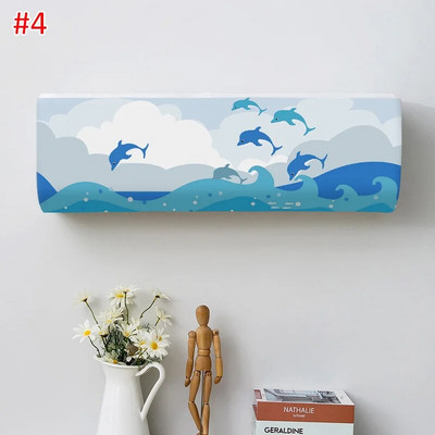 Spausdintas vidaus pakabinamas oro kondicionavimo apsauginis dėklas Oro kondicionieriaus dangtelis namų dulkių dangtelis Dekoratyvinis oro kondicionavimo dangtelis