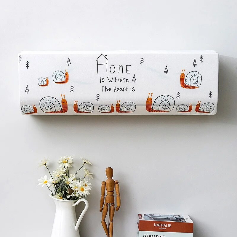 Spausdintas vidaus pakabinamas oro kondicionavimo apsauginis dėklas Oro kondicionieriaus dangtelis namų dulkių dangtelis Dekoratyvinis oro kondicionavimo dangtelis