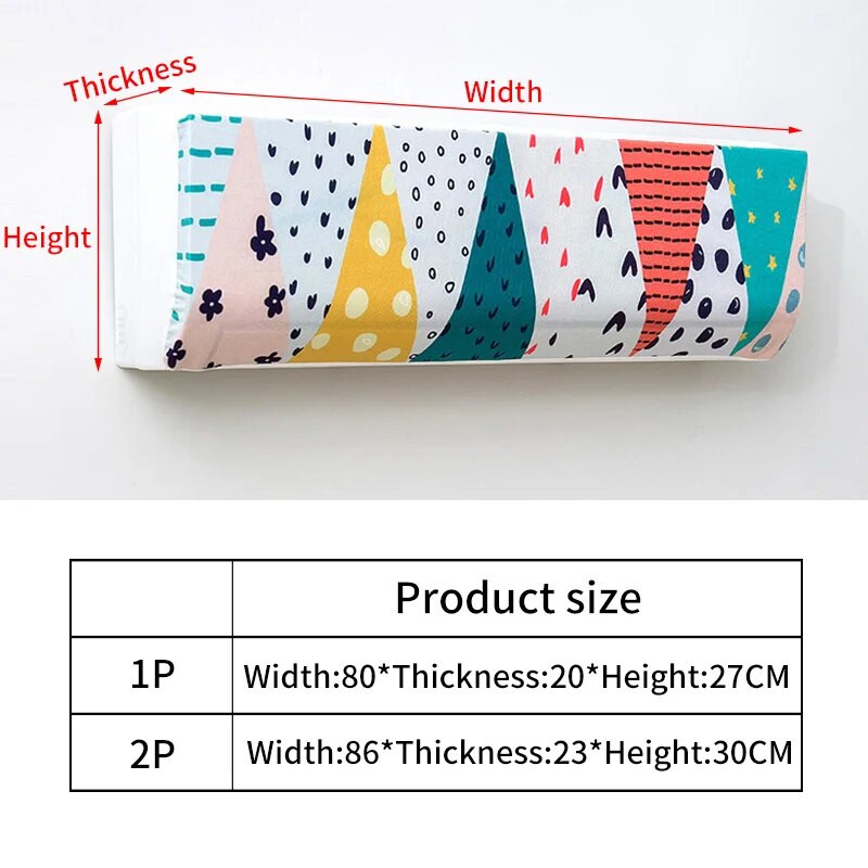 Spausdintas vidaus pakabinamas oro kondicionavimo apsauginis dėklas Oro kondicionieriaus dangtelis namų dulkių dangtelis Dekoratyvinis oro kondicionavimo dangtelis