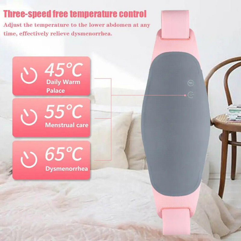 Ženski menstrualni jastučić za grijanje, električni, topli Palace, pojas za ublažavanje grčeva u struku, vibrirajući masažer za trbuh, zimski poklon