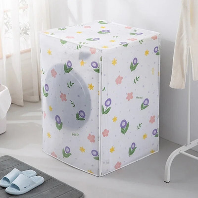 Drum Washer-dryer Cover Washing Machine Cover Zippers Waterproof Front Load Sunblock Laundry Print Coated Dust Cover Print