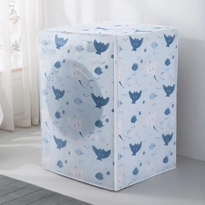 Būgno skalbimo mašinos-džiovyklės dangtis Skalbimo mašinos dangtis Užtrauktukai Neperšlampami priekiniai saulės blokai Skalbinių spausdinimas Dengtas dulkių dangtelis