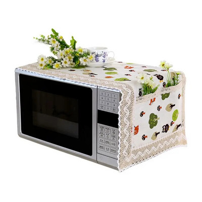 Mikrobangų krosnelės dulkių dangtelis Aliejui atspari medžiaga Kvėpuojanti apsauga Mikrobangų krosnelės dulkių dangtelis su laikymo maišeliu Virtuvės reikmenys