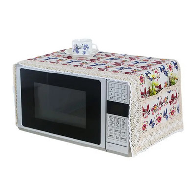 Mikrobangų krosnelės dulkių dangtelis Aliejui atspari medžiaga Kvėpuojanti apsauga Mikrobangų krosnelės dulkių dangtelis su laikymo maišeliu Virtuvės reikmenys