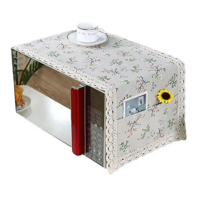 Mikrobangų krosnelės dulkių dangtelis Aliejui atspari medžiaga Kvėpuojanti apsauga Mikrobangų krosnelės dulkių dangtelis su laikymo maišeliu Virtuvės reikmenys