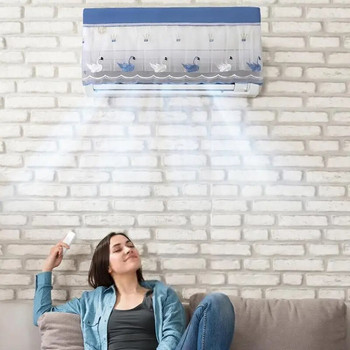 Κρεμαστό κάλυμμα κλιματισμού Κάλυμμα σκόνης δεν παίρνει κέντημα Προστατευτικό κάλυμμα κλιματιστικού για το σπίτι διαμέρισμα ξενοδοχείο
