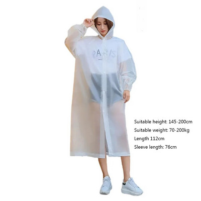 2022 Μακρύ Αδιάβροχο Γυναικείο Ανδρικό Παχύ Αδιάβροχο Αδιάβροχο Αδιάβροχο Πόντσο Αδιάβροχο για ενήλικες Υπαίθρια Πεζοπορία Κάμπινγκ Rain Hooded Rain Coat