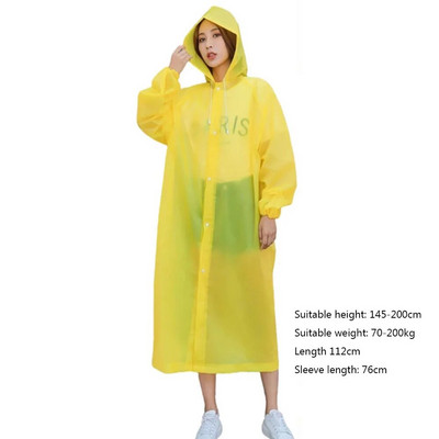 2022 Μακρύ Αδιάβροχο Γυναικείο Ανδρικό Παχύ Αδιάβροχο Αδιάβροχο Αδιάβροχο Πόντσο Αδιάβροχο για ενήλικες Υπαίθρια Πεζοπορία Κάμπινγκ Rain Hooded Rain Coat
