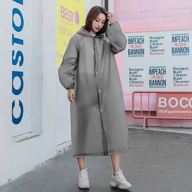 2022 Μακρύ Αδιάβροχο Γυναικείο Ανδρικό Παχύ Αδιάβροχο Αδιάβροχο Αδιάβροχο Πόντσο Αδιάβροχο για ενήλικες Υπαίθρια Πεζοπορία Κάμπινγκ Rain Hooded Rain Coat