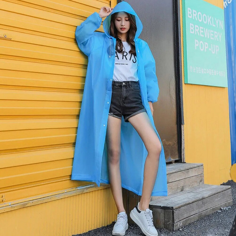 2022 Μακρύ Αδιάβροχο Γυναικείο Ανδρικό Παχύ Αδιάβροχο Αδιάβροχο Αδιάβροχο Πόντσο Αδιάβροχο για ενήλικες Υπαίθρια Πεζοπορία Κάμπινγκ Rain Hooded Rain Coat