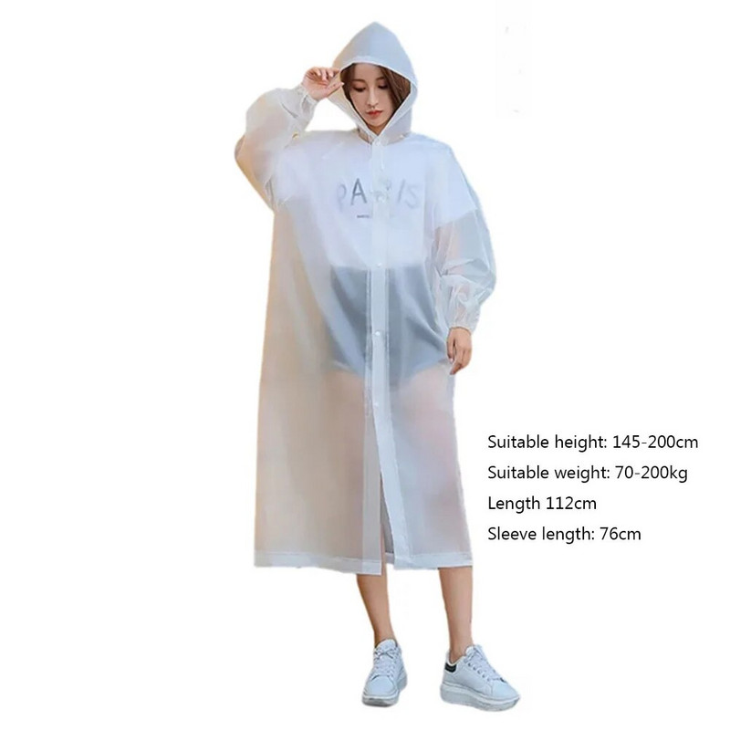 2022 Μακρύ Αδιάβροχο Γυναικείο Ανδρικό Παχύ Αδιάβροχο Αδιάβροχο Αδιάβροχο Πόντσο Αδιάβροχο για ενήλικες Υπαίθρια Πεζοπορία Κάμπινγκ Rain Hooded Rain Coat