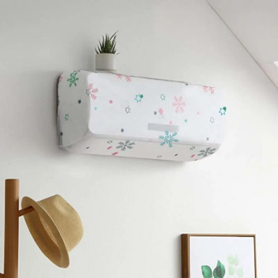 Washing Anti-Dust Cleaning Cover Home Decor Air Conditioner Waterproof Cleaning Cover Flower pattern Air Conditioning Cover 1PC