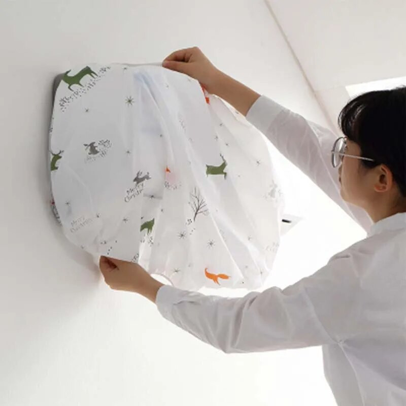 Pesemisvastane tolmuvastane puhastuskate Home Decor Konditsioneer Veekindel puhastuskate Lillemuster Kliimaseadme kate 1tk