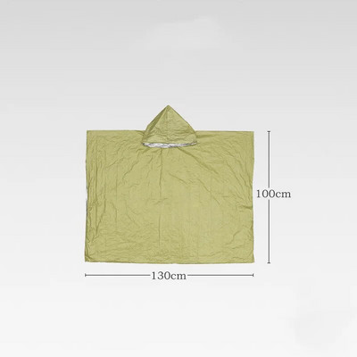 Õues avarii vihmamantel alumiiniumfooliumist tuulekindel pikkade varrukatega mantel Päästev helkurtekk Matkamiseks suured vihmamantlid osad