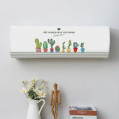 Cactus Potted Plant Spausdinti dulkių dangteliai Oro kondicionieriaus dangtelis Namai Lengvai valomas dangtelis Kabantis oro kondicionieriaus apsauginis dėklas