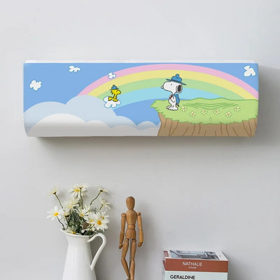 Cactus Potted Plant Spausdinti dulkių dangteliai Oro kondicionieriaus dangtelis Namai Lengvai valomas dangtelis Kabantis oro kondicionieriaus apsauginis dėklas