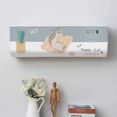 Cactus Potted Plant Spausdinti dulkių dangteliai Oro kondicionieriaus dangtelis Namai Lengvai valomas dangtelis Kabantis oro kondicionieriaus apsauginis dėklas