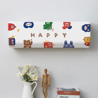 Cactus Potted Plant Spausdinti dulkių dangteliai Oro kondicionieriaus dangtelis Namai Lengvai valomas dangtelis Kabantis oro kondicionieriaus apsauginis dėklas