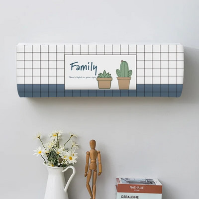 Cactus Potted Plant Spausdinti dulkių dangteliai Oro kondicionieriaus dangtelis Namai Lengvai valomas dangtelis Kabantis oro kondicionieriaus apsauginis dėklas