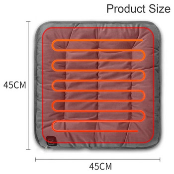 Νέο μαξιλάρι θέρμανσης USB οικιακού γραφείου Ρυθμιζόμενη θερμοκρασία Ηλεκτρικό θερμαινόμενο μαξιλάρι θέρμανσης Μαξιλάρι Καρέκλα αυτοκινήτου Σώμα κατοικίδιων ζώων Winter Warmer