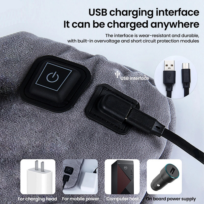 Novi USB grijaći jastuk za kućni ured, podesiva temperatura, električni grijani jastuk, grijaći jastuk, stolica, automobil, tijelo kućnog ljubimca, zimski grijač