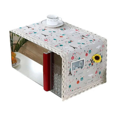 Modernus paprastas mikrobangų krosnelės dangtis, atsparus dulkėms, medvilninės mašinos apsauga, dekoratyvinis virtuvės prietaiso dangtis 13,7x39,3 colio