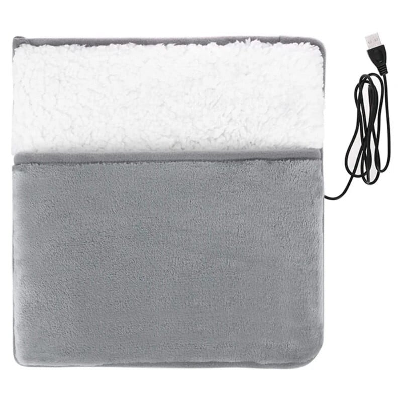 Újratölthető lábfűtőbetét 30*30cm USB elektromos lábmelegítő Hordozható téli melegítő kellékek otthoni irodai szabadtéri kempingezéshez